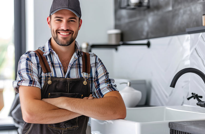 Picture of a Handyman smiling.